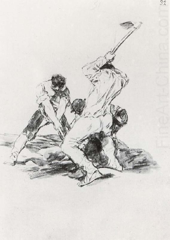 Francisco Goya Three Men Digging china oil painting image